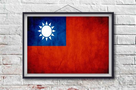 Taiwan Flag Print Taiwan Poster Taiwan Flag Art Taiwan Art | Etsy