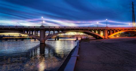 Catch a Sunset from Tempe Town Lake and the Mill Avenue Bridge, North ...