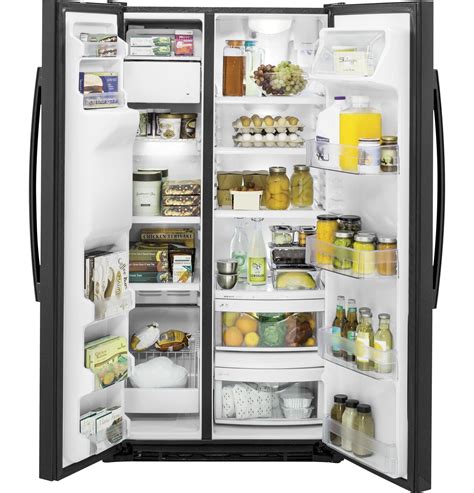 GE 21.9 Cu. Ft. Counter-Depth Refrigerator High-Gloss Black GZS22DGJBB ...