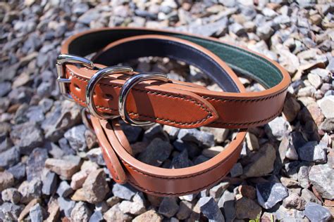 Custom made leather dog collars.