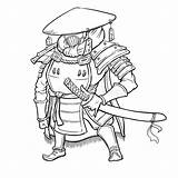 Samurai Warrior Coloring Pages sketch template