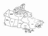 Canada Map Coloring Pages sketch template