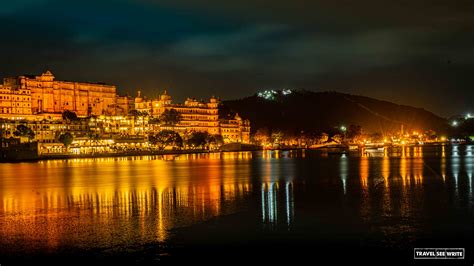 Udaipur City Palace In Night