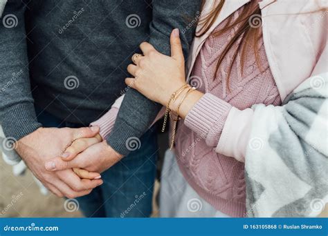 Couple in Love Hugged and Holding Hands Stock Photo - Image of hand ...