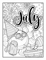 Coloring Pages For July sketch template
