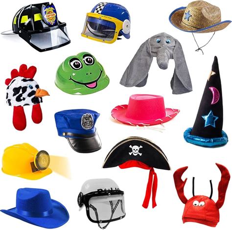 Green-Certified Role Play Police and Fireman Hat with Light Funny Party ...