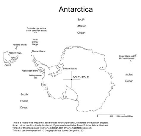 Printable Map Of Antarctica Unique Outline Continent Reference Free - Antarctica Outline Map ...