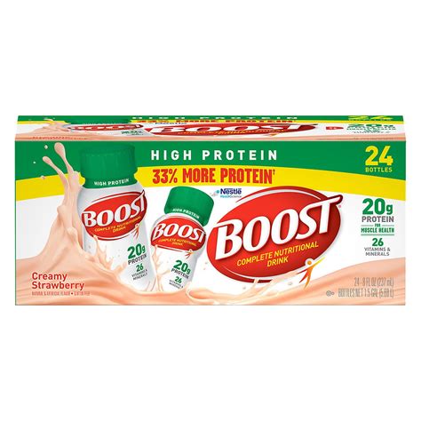 Boost High Protein Complete Nutritional Drink, Creamy Strawberry, 8 Fl ...