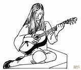 Coloring Pages Guitar  Home sketch template