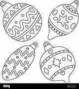 Christmas Ornament Coloring Page For Kids Stock Vector Image & Art  Alamy sketch template