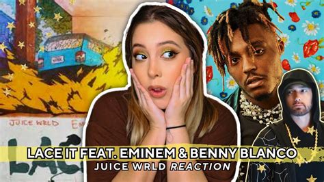 lace it - juice wrld, eminem & benny blanco *reaction* 🚙💥💊 - YouTube