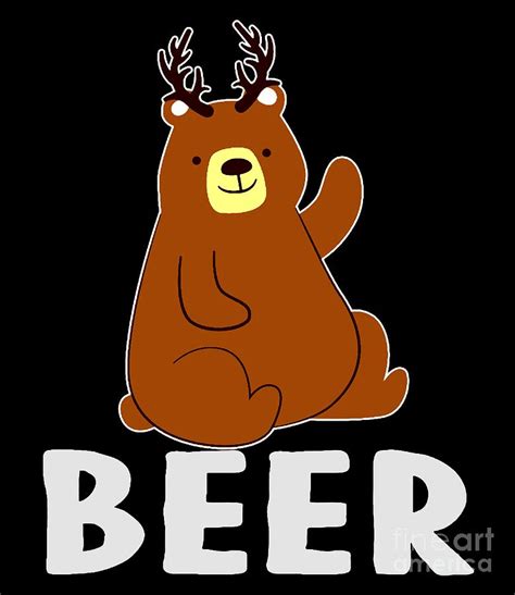 Beer Bear Deer Digital Art by Guanting Wan | Fine Art America