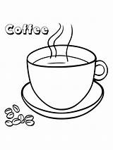Coffee coloring pages sketch template