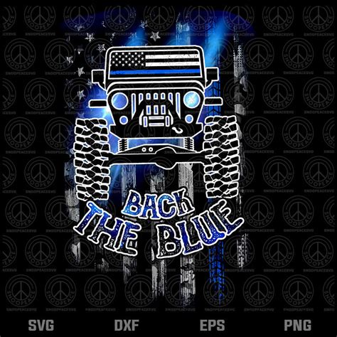 Jeep Back The Blue America Flag, Jeeper Gift, Gift for Man, USA Police Flag, Thin Blue Stripe ...