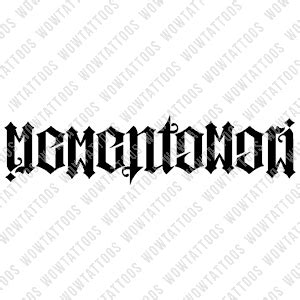 Memento Mori (LATIN: "Remember that you have to die") Ambigram Tattoo – Wow Tattoos by Mr ...