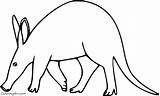 Coloring Aardvark Sheet Pages Sketch Page sketch template