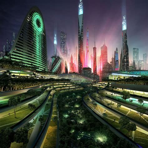 ArtStation - Utopia, Tarmo Juhola #cyberpunk | Futuristic city, Futuristic city utopia, Sci fi city