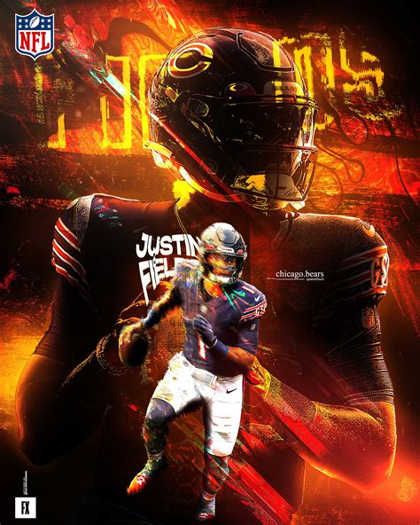 Background Justin Fields Wallpaper Discover more American, Championship, Chicago Bears, Football ...