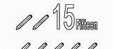 Number 15 Coloring Sheet Pages sketch template