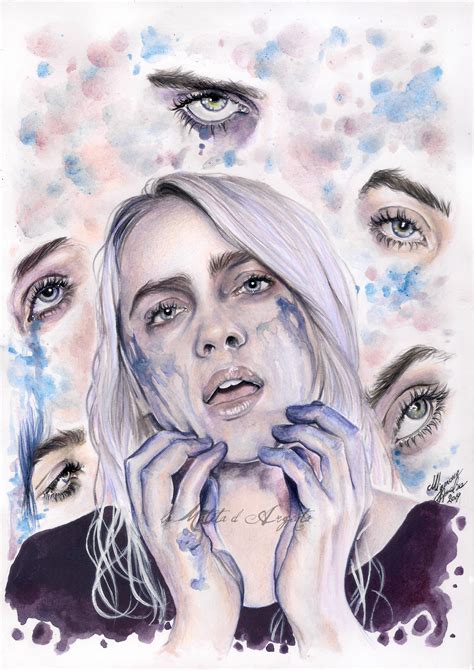 Billie Eilish - Ocean Eyes by laMatitadArgento on DeviantArt