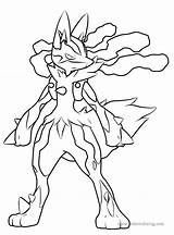 Lucario From Mega Pokemon Coloring Pages  Free Printable sketch template