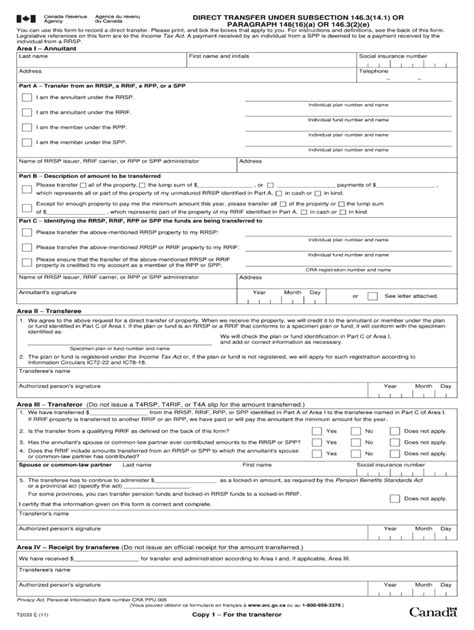 2011 Form Canada T2033 EFill Online, Printable, Fillable, Blank - pdfFiller