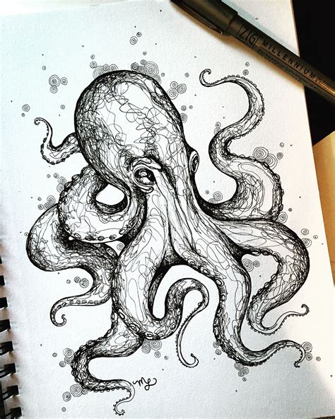 Octopus Sketch on Behance | Octopus sketch, Octopus drawing, Octopus art