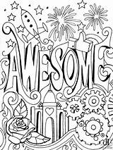 Awesome Coloring Page sketch template