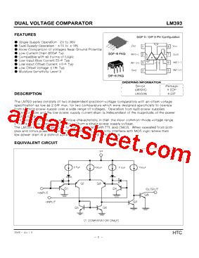 LM393N Datasheet(PDF) - HTC Korea TAEJIN Technology Co.