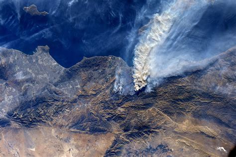 Striking NASA photos of the California wildfires from the International Space Station