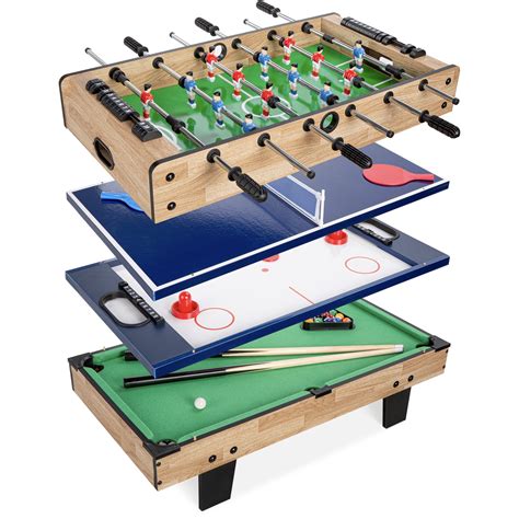 Best Choice Products 4-in-1 Multi Game Table, Childrens Arcade Set w/ Pool Billiards, Air Hockey ...