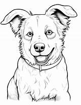 Realistic Dog Coloring Pages sketch template
