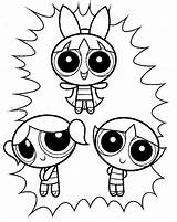 Powerpuff Coloring Sheet sketch template