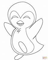 Printable Cute Penguin Coloring Pages sketch template