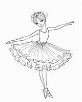 Cute Ballerina Coloring Pages For Kids sketch template
