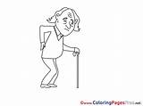 Old Man Coloring Page Sketch sketch template