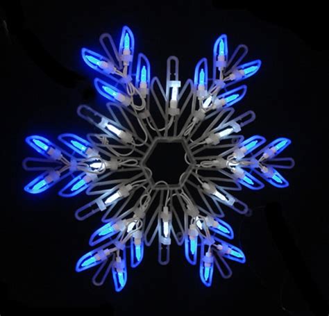 15" Pure White & Blue LED Lighted Snowflake Christmas Window Decoration - Walmart.com - Walmart.com