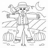 Scarecrow Coloring Page For Kids 5073800 Vector Art At Vecteezy sketch template