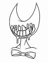 Ink Bendy Face sketch template