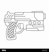 Coloring Pages Gun sketch template