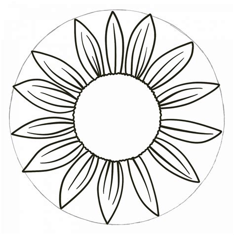 EASY How to Draw a Sunflower - Easy Tutorial for Kids