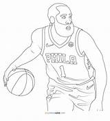 James Harden Coloring Pages  Nation sketch template