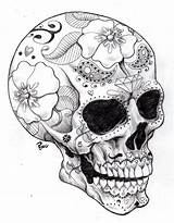 Skull coloring pages  ColoringLib sketch template
