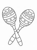 Maracas Marakasy Kolorowanka Instrumenty Kolorowanki Muzyczne  sketch template