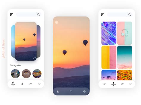 Wallpaper app UI by Rahul on Dribbble