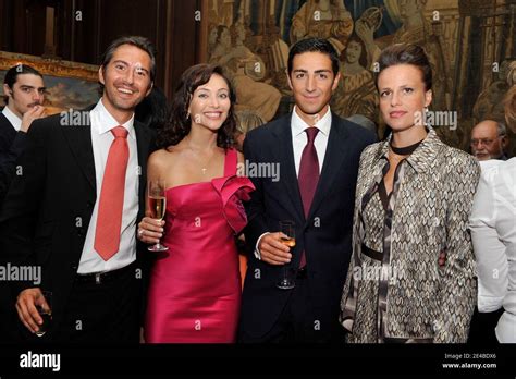 EXCLUSIVE. Belgian Prince Edouard de Ligne La Tremoille with newly wed wife Italian actress ...