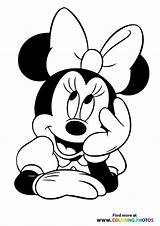 Minnie Mouse  Coloring Pages For Kids sketch template