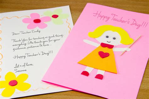 How to Make a Homemade Teacher's Day Card: 7 Steps (with Pictures)