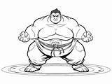 Engaging Sumo Wrestling Coloring Activity  Page sketch template