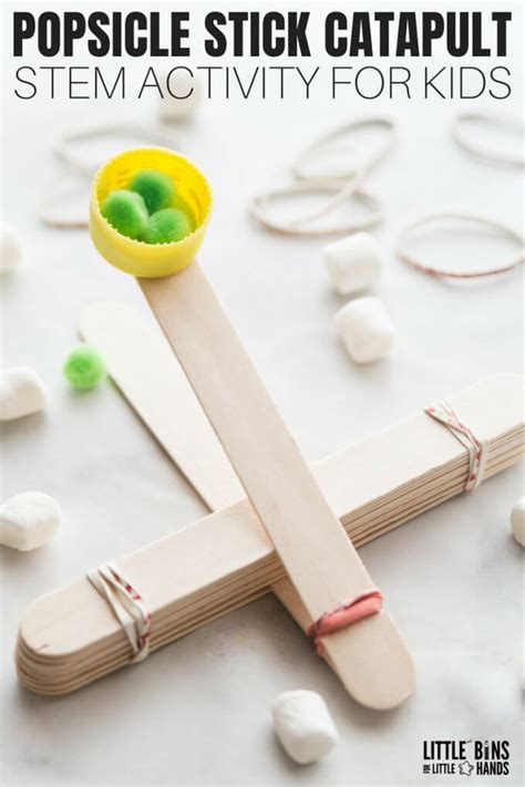 Best Popsicle Stick Catapult For STEM - Little Bins for Little Hands